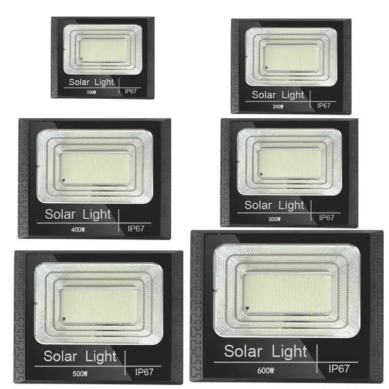 Super Bright Solar Flood Lights with Remote Control 50W-500W Solar Powered LED Spotlight Outdoor Waterproof Reflector Solar