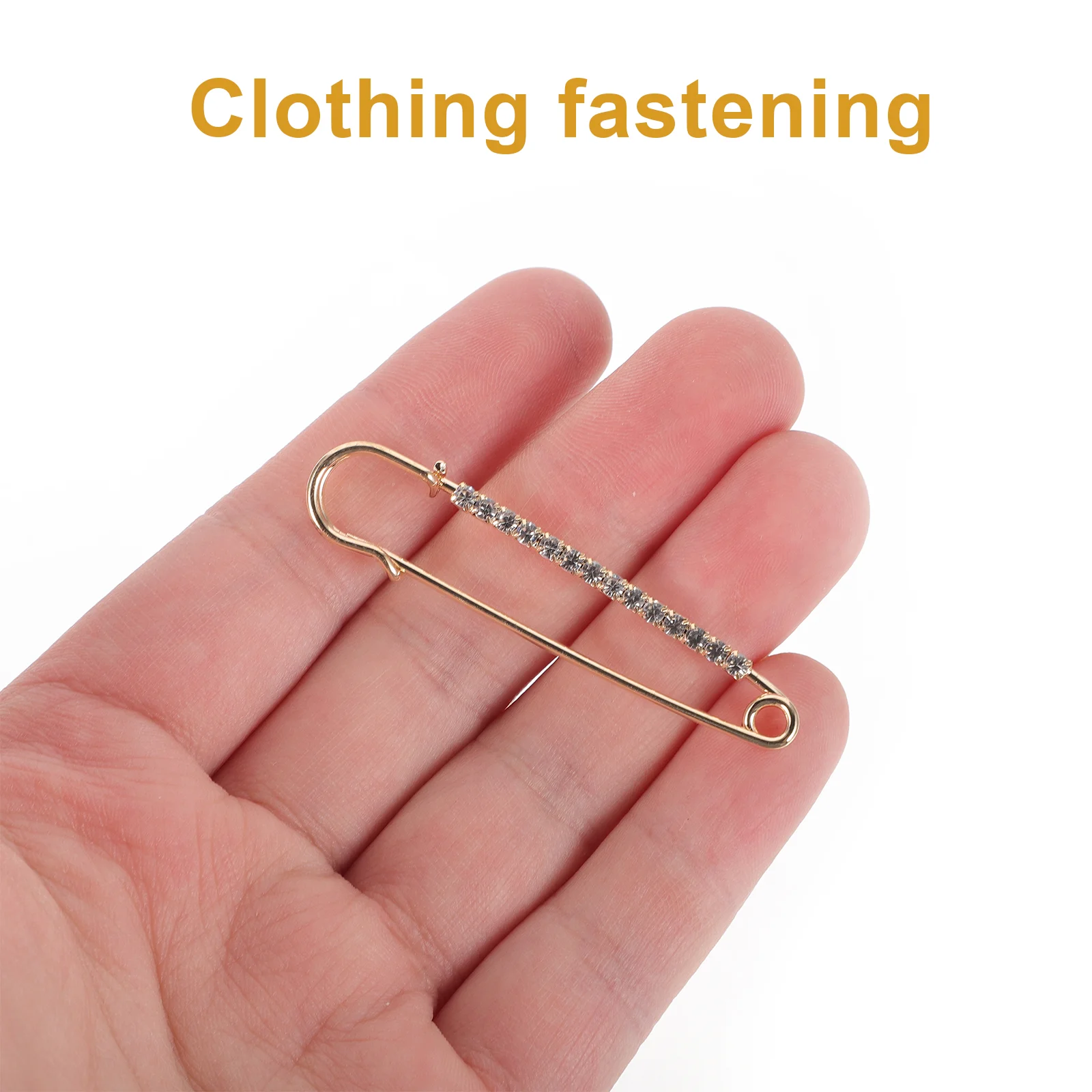 작은 안전 핀 장식 핀, 큰 옷 재봉 모조 다이아몬드 다리미, 걸이식 태그