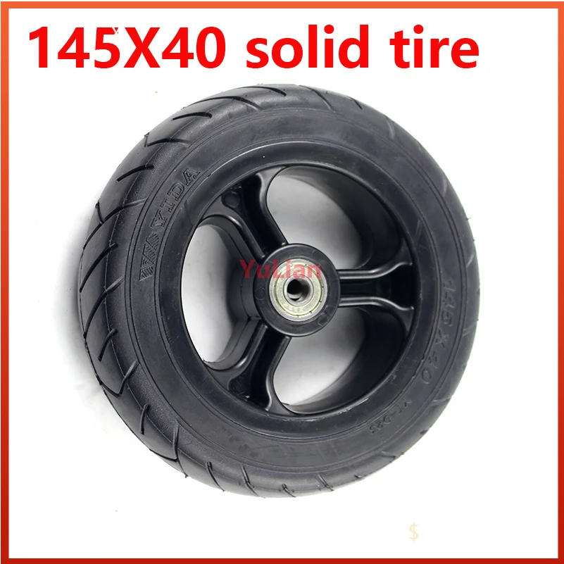 

Колесо 145x40, 6 дюймов, сплошное, с пластиковой втулкой, подходит для электрической тележки scooterChildren
