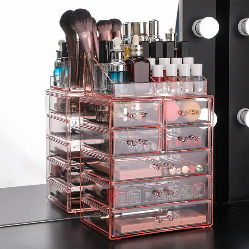 Cosmetic Storage Box Home Desktop Cosmetic Nail Polish Storage Large Cosmetics Aliexpress