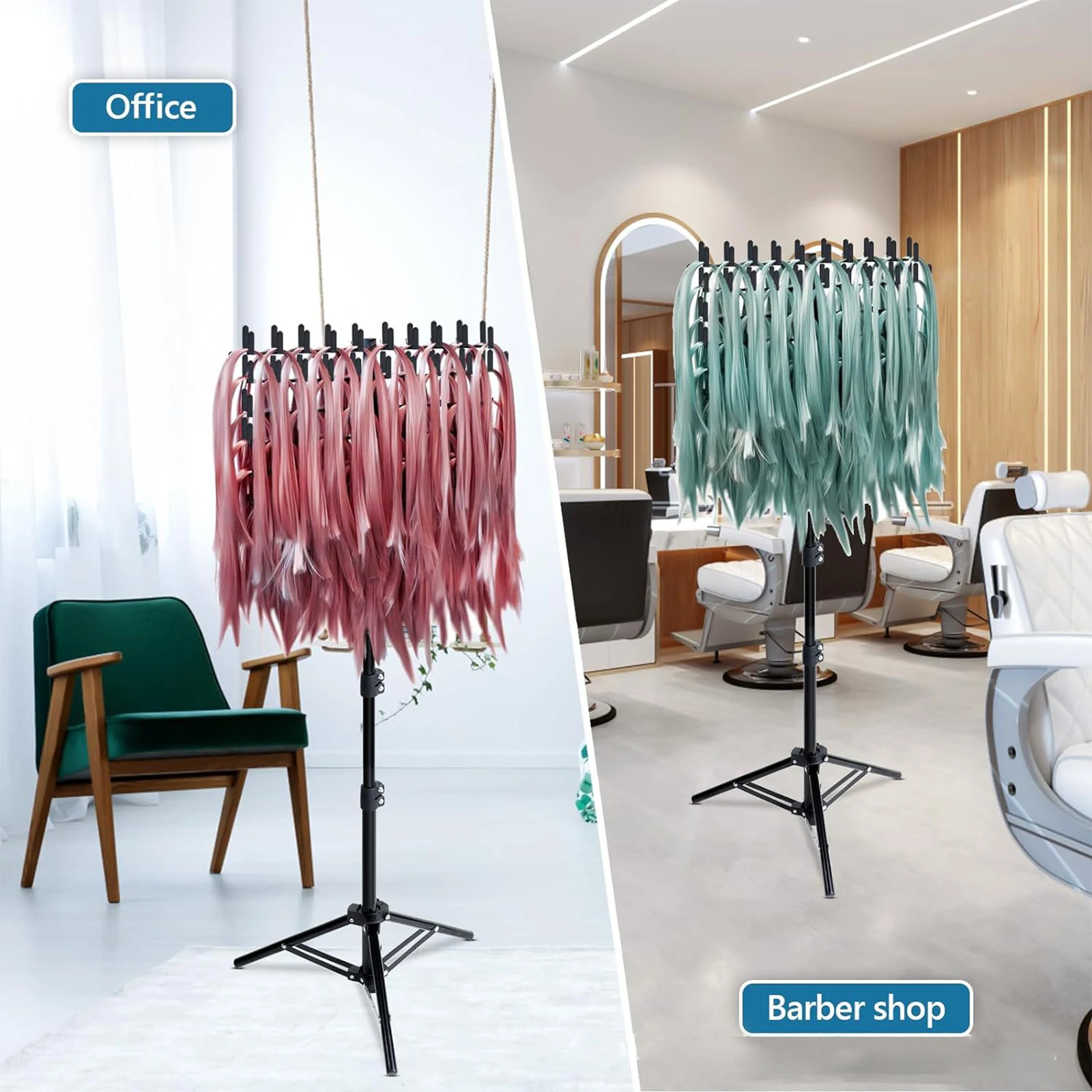 Adjustable Braiding Hair Rack 144 Pegs 2 Sided Hair Braiding Rack for Braiders Hairstylists Home Salon Extension Holder storage rack