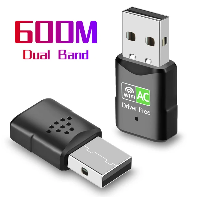 Adaptador WiFi USB inalámbrico AC600, Dongle Ethernet, 5Ghz, Lan, USB 2,0,  controlador gratuito, receptor de PC, tarjeta de red CA - AliExpress