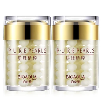 2 pezzi BIOAQUA Pure Pearl Crema per il viso Idratante Rassodante per la pelle Crema per il viso idratante Bellezza Salute Cura della pelle 1