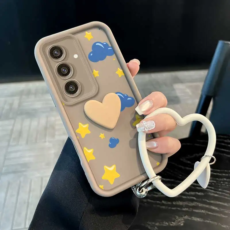 Yellow Star Phone Case Set with Lanyard and Craft Embellishments (3-Piece)