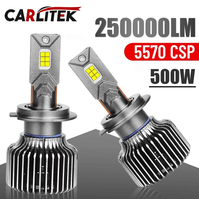 2Pcs H7 LED Canbus 25000LM 120W H11 LEDs H4 H1 H8 HB3 9005 9006 HB4 9012  Hir2 Car Headlight Bulbs Motorcycle Auto Fog Lights 6000K Dual Copper Tube  - buy 2Pcs H7