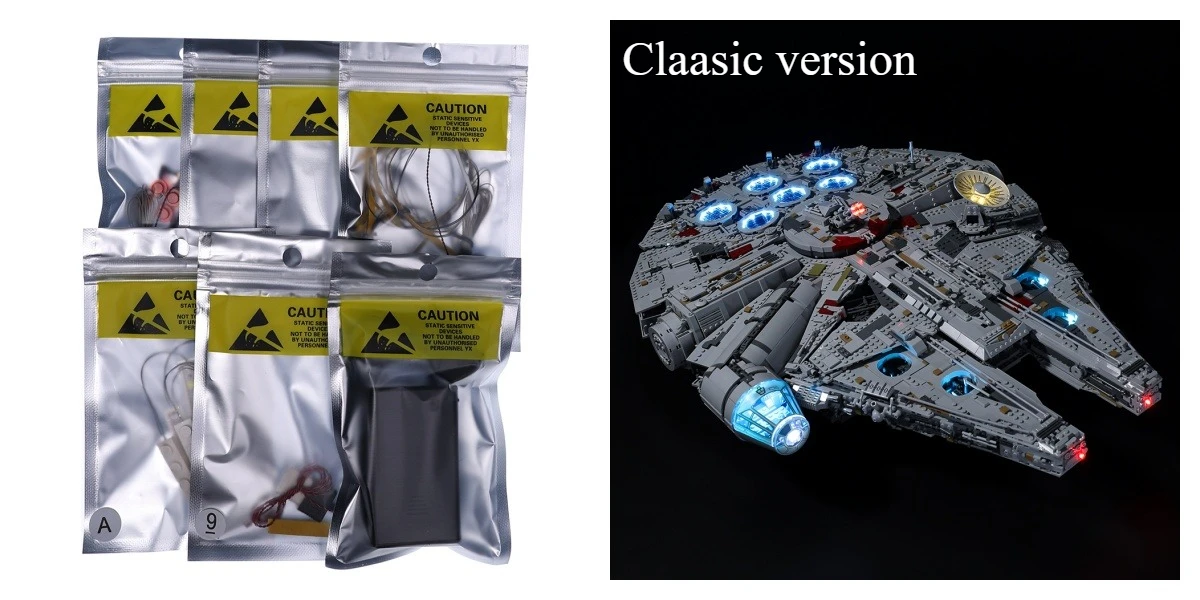 No Model Led Light Kit For Star Ultimat Falcon Millennium 75192 And 05132 Building Blocks DIY Toys Sets Only Lighting Kit