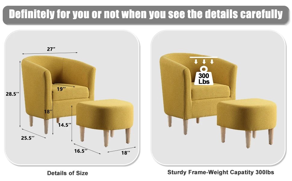 DAZONE Reading armchair with ottoman