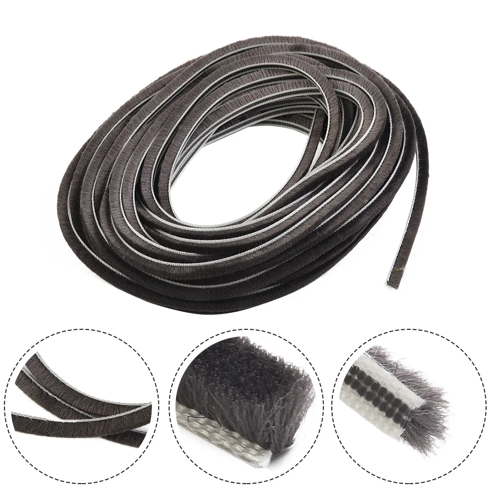 10m Water-resistant Dustproof Soundproof Door Seal Strip with Brush