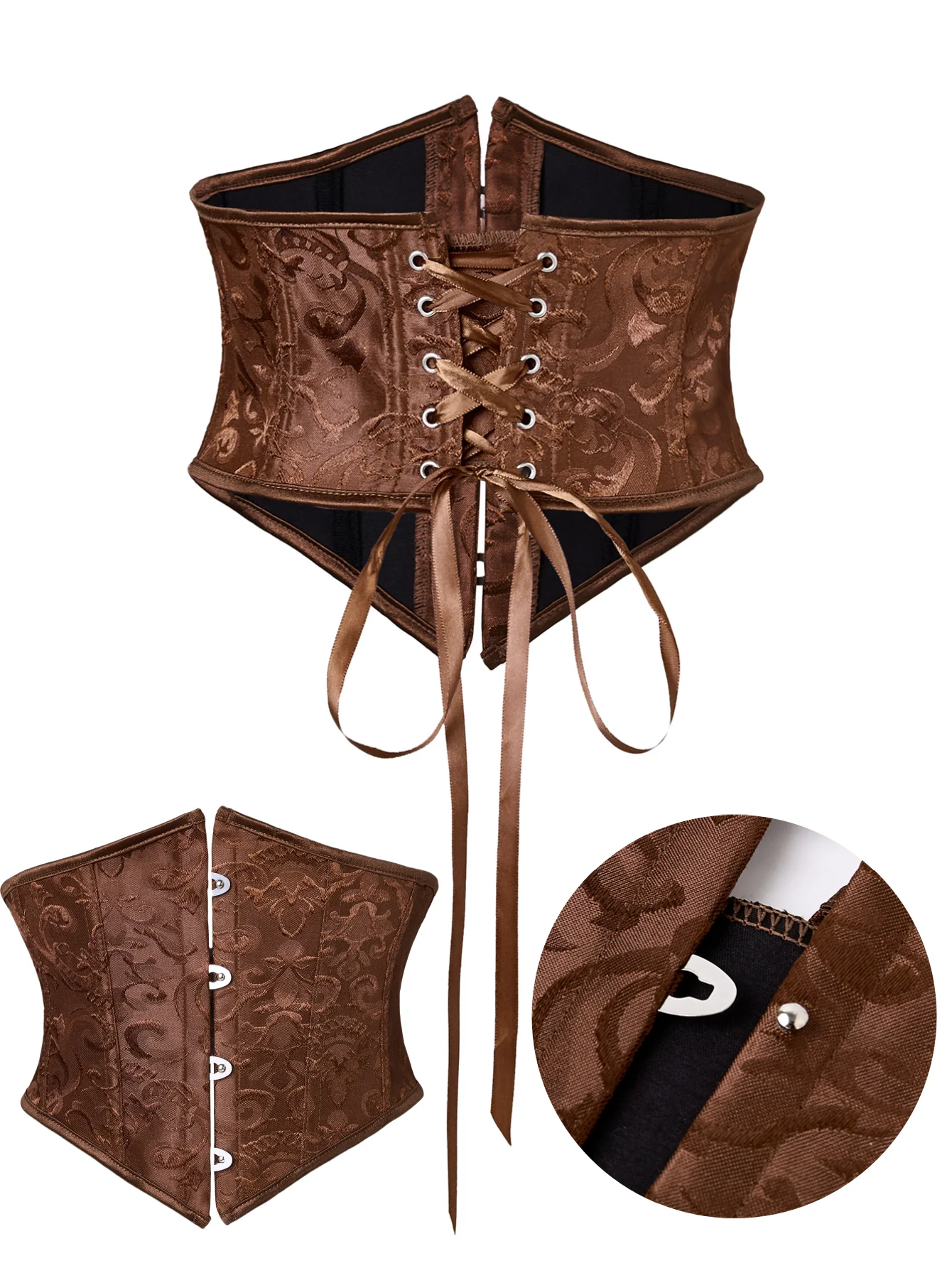 Retro Court Style Waist Cincher Short Corset Belt Posture Corrector thumbnail 4