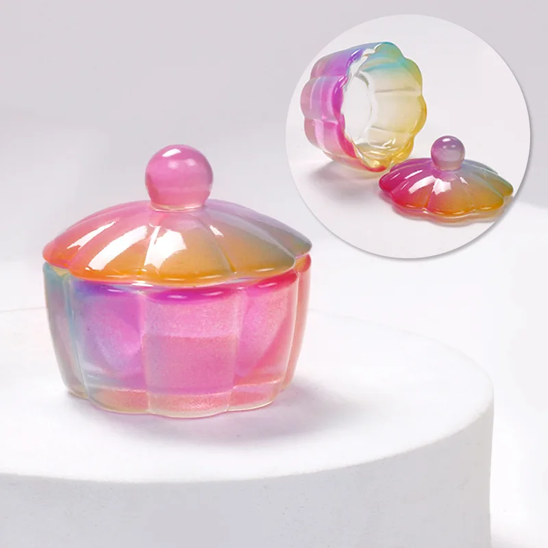 New Glass Powder Liquid Nail Cup Dish Lid Bowl Cup Holder Equipment Nail Art Tools Acrlic Kit Acrylic Powder Set