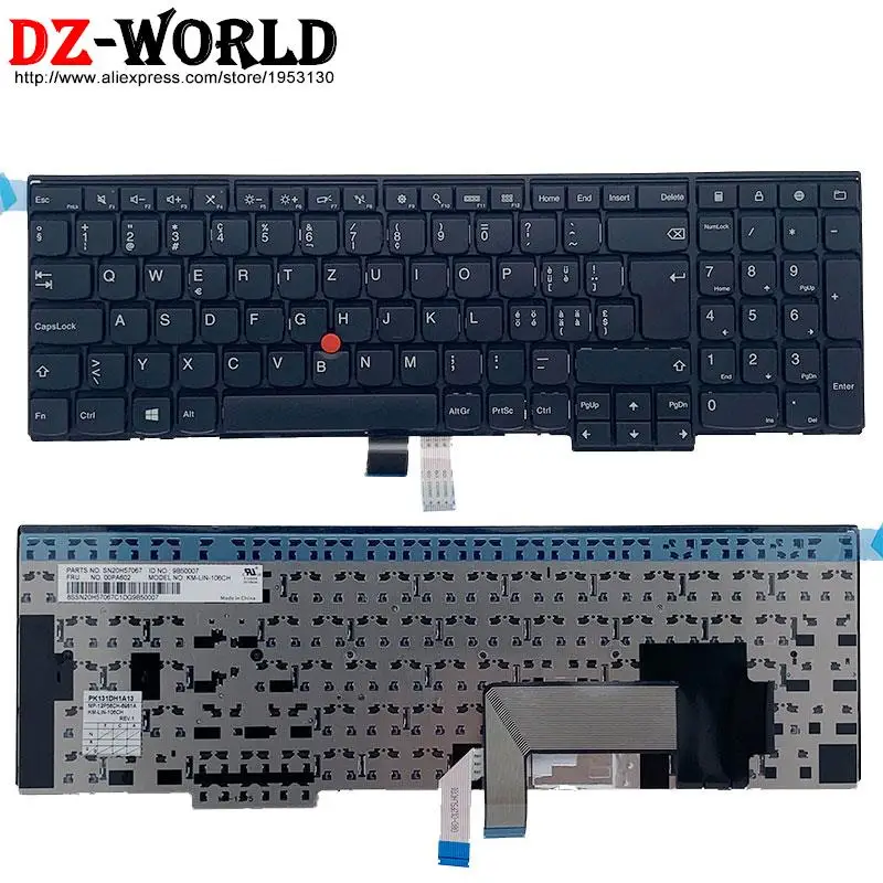 Teclado para Lenovo Thinkpad P50s T560 W540 T540p ch Suíça W541 T550 W550s L540 L560 L570 E531 E540 Laptop 00pa643 04y2679 - Imagem 5