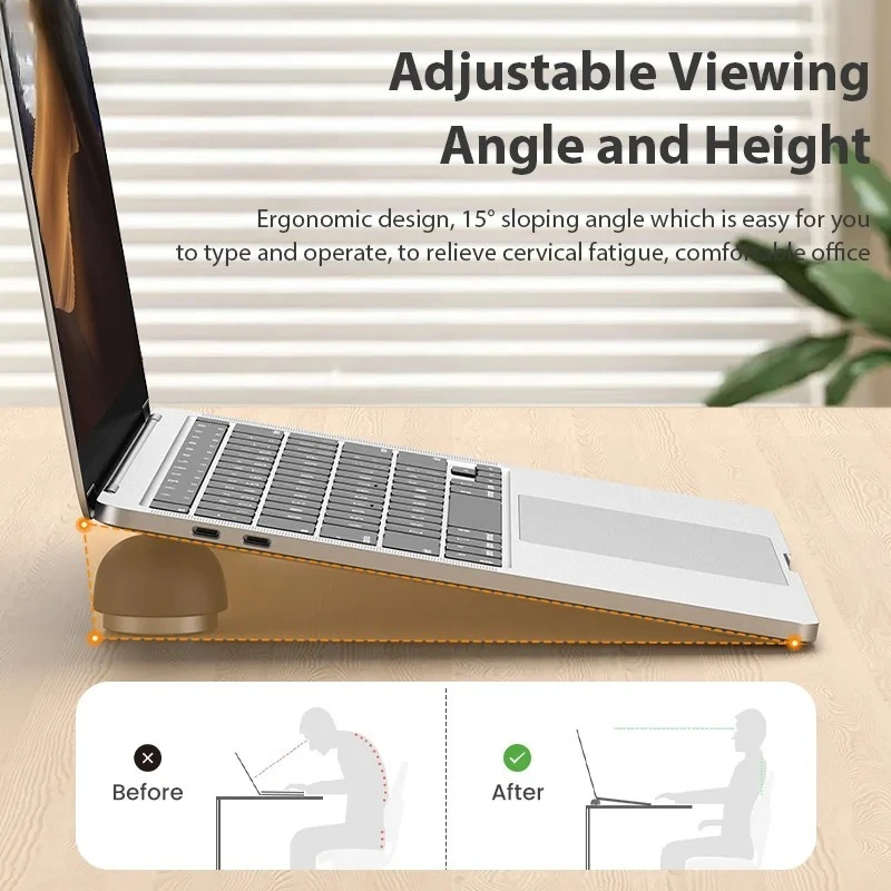 Laptop Stand Notebook Accessories Laptop Mushroom Holder Magnetic Mini Cooler Stand for Macbook Pro Air Support Bracket - 6