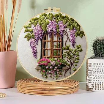 Windows Floral Embroidery Kit 1