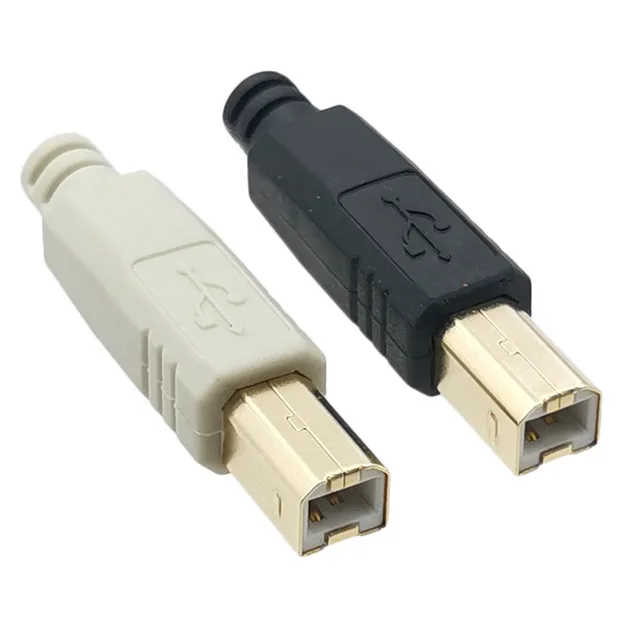 2 Pezzi Adattatore Cavo USB-C A USB-B - Convertitore Per Stampante, Scanner, Pianoforte Elettronico, Batteria (Nero)