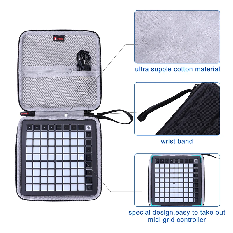 XANAD EVA Hard Case for Novation Launchpad Mini MK3 for dj controller case