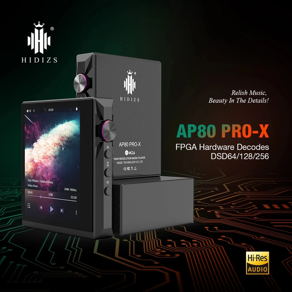 Hidizs-Bluetoothポータブルミュージックプレーヤーap80pro x,mqa 8x