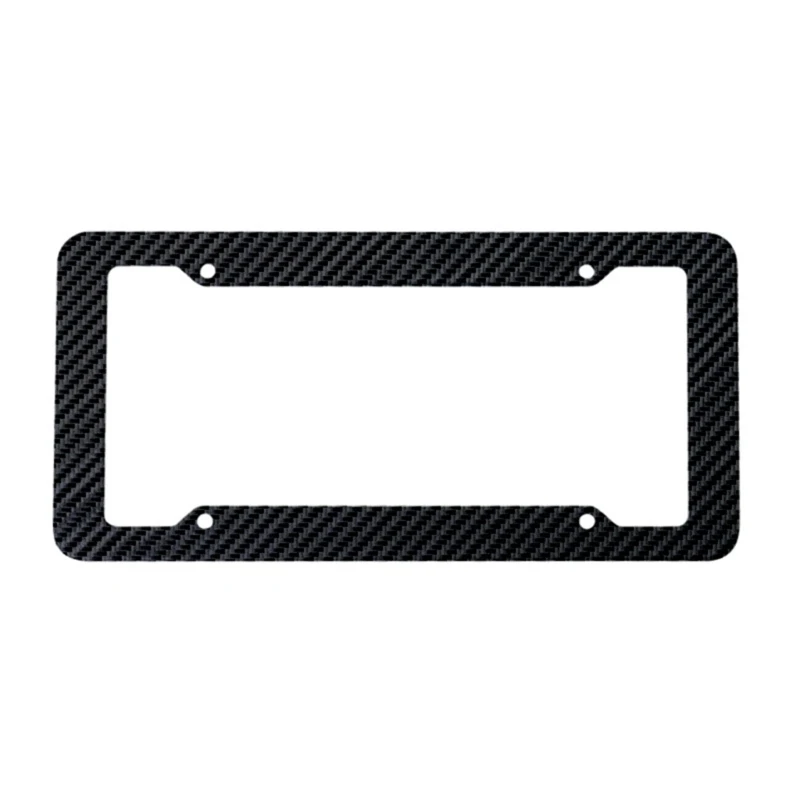 Черная Автомобильная рамка номерного знака из углеродного волокна передняя и задняя универсальная 31x16 см