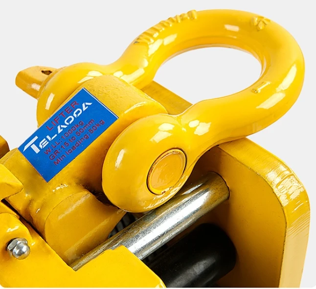 Yellow Slate Clamps, Load 1000kg, Lifting Pliers, Fixtures, Marble Slab Installation Tools, Semi-Automatic, Alloy Steel Material
