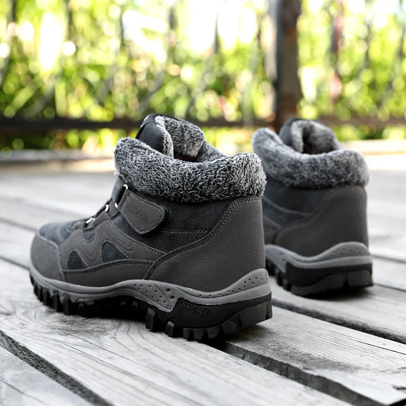 Winter Womens Snow Boots Plus Velvet Warm Ankle Boots Comfortable  Thick Bottom Hiking Shoes