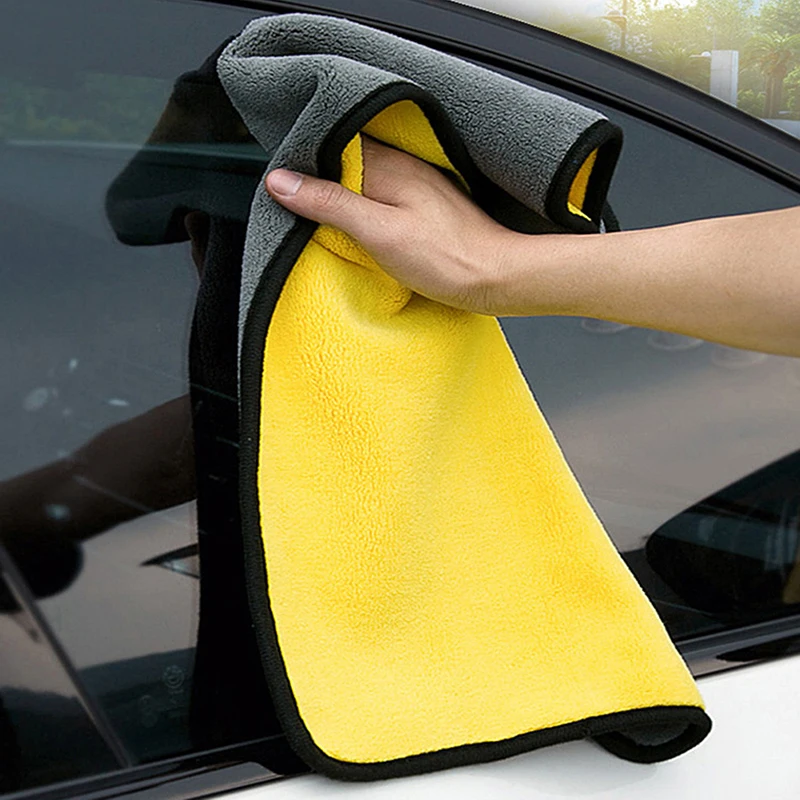 

3pcs High-end Microfiber Auto Wash Towel Car Cleaning Drying Cloth Hemming Car Care Cloth Detailing Car Wash Towel