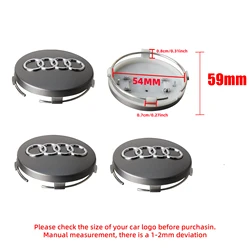 Elegant Car Wheel Center Hub Caps - Set of 4 Auto Accessories (Gray)