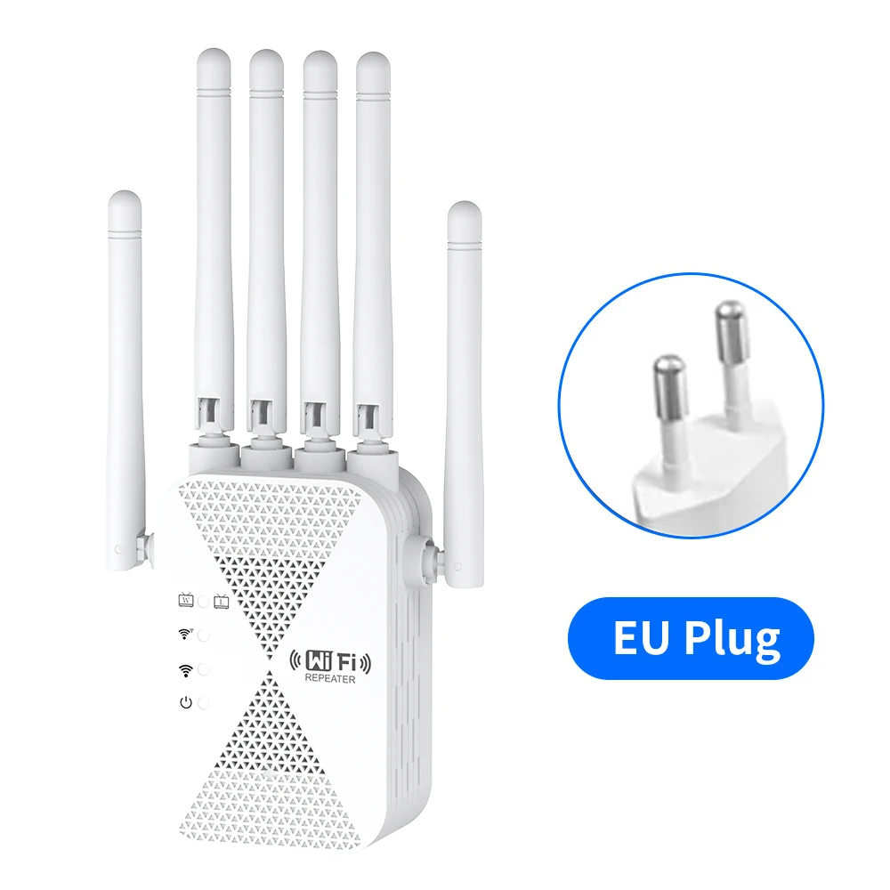 6 אנטנות 300Mbps מחדש WiFi אלחוטי 2.4G ראוטר אות 802.11N טווח ארוך מרחיק WiFi אלחוטי מגבר WIFI