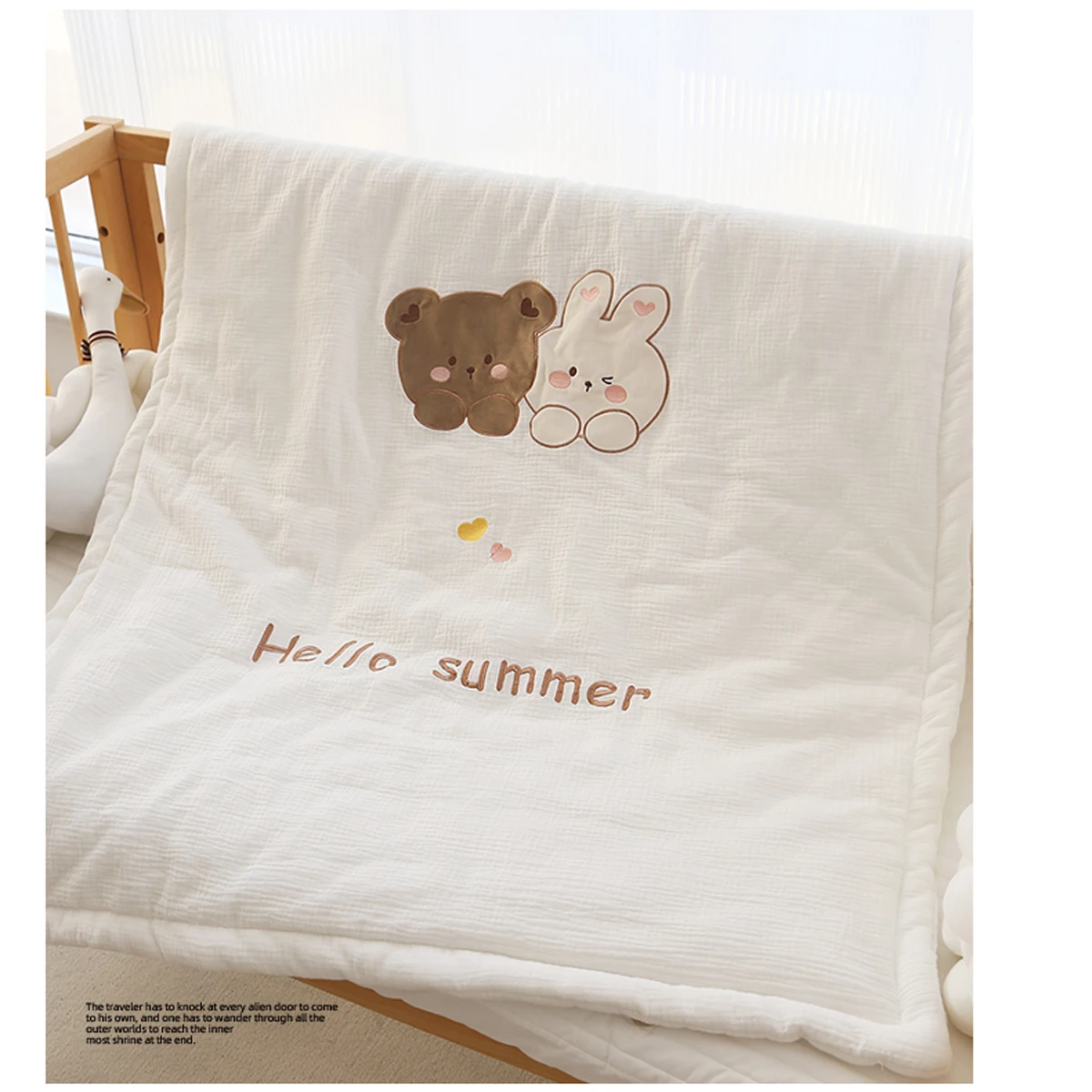Baby Quilt Spring Autumn Pure Cotton Newborn Children's Baby Gauze Cover Kindergarten Four Seasons Universal DF04