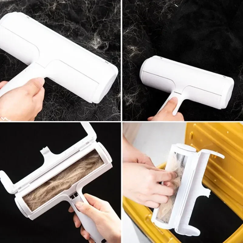 One Hand Operate Way Pet Hair Remover Roller Removing Dog Cat Self Cleaning Lint Pet Hair Remover Pet Hair Remov Cleaning 3