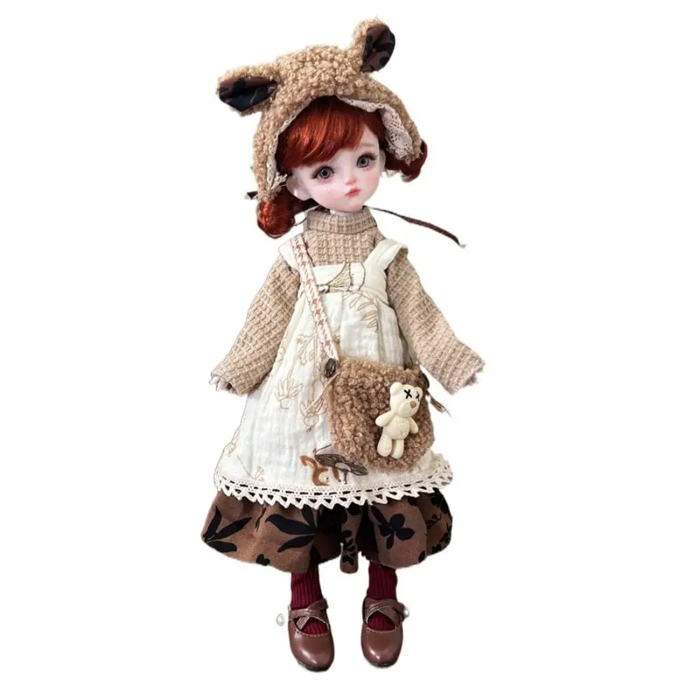Doll Clothes 1/6 BJD Doll Fashion Outfit Set Pretty Dress Hat Headwear Girl Toy Gift Doll Accessories No Dolls No Shoes 6