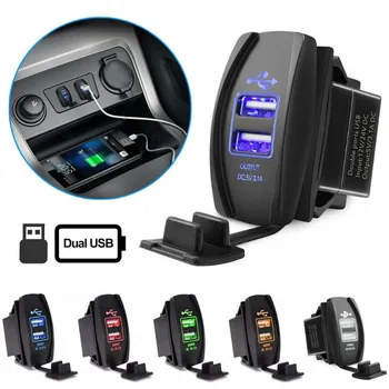 Caricatore per telefono USB a doppia porta 3.1A a ricarica rapida per auto, moto, camion, barca, adattatore per IPhone XR 11 Samsung