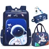 Boy School Backpack with Lunchbox School Child Elementary Student Bags Girls Waterproof Astronaut School Bags Bookbags 1