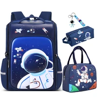 Boy School Backpack with Lunchbox School Child Elementary Student Bags Girls Waterproof Astronaut School Bags Bookbags 1