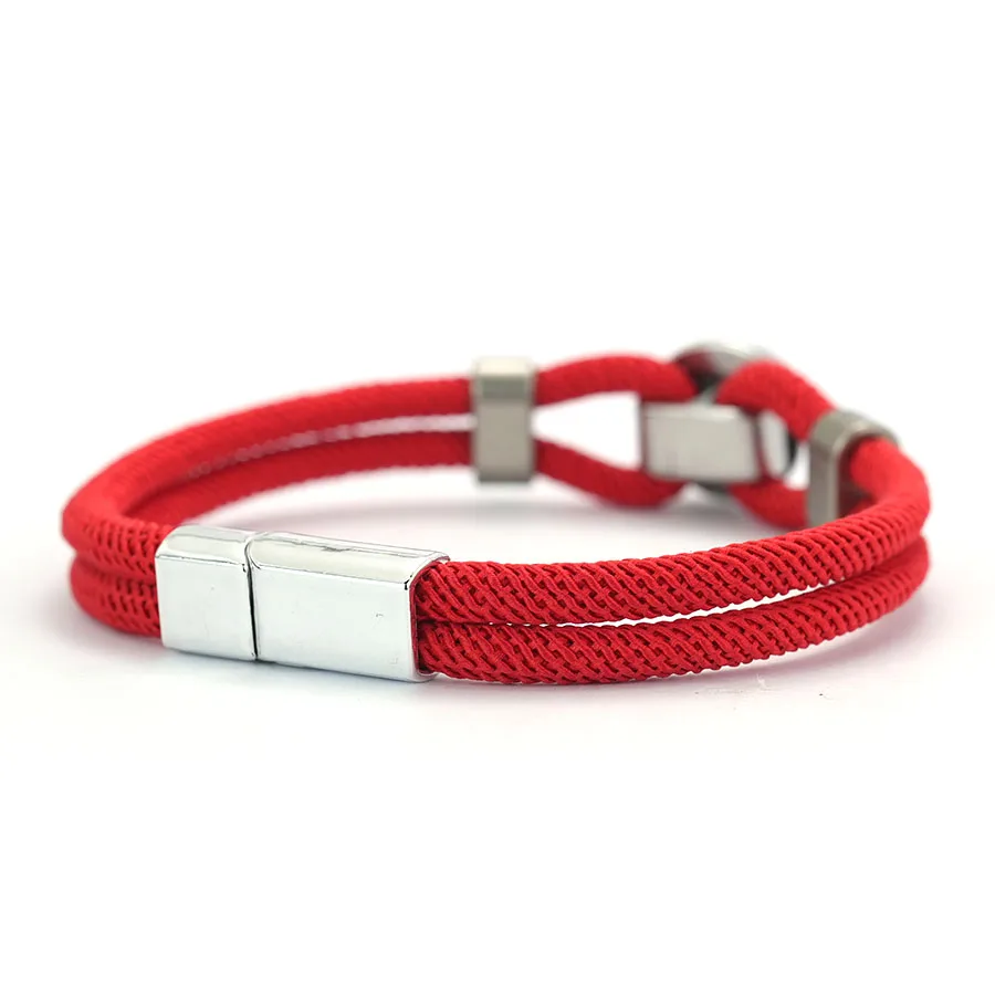 Nautical Compass Men String Bracelet with Magnet Buckle