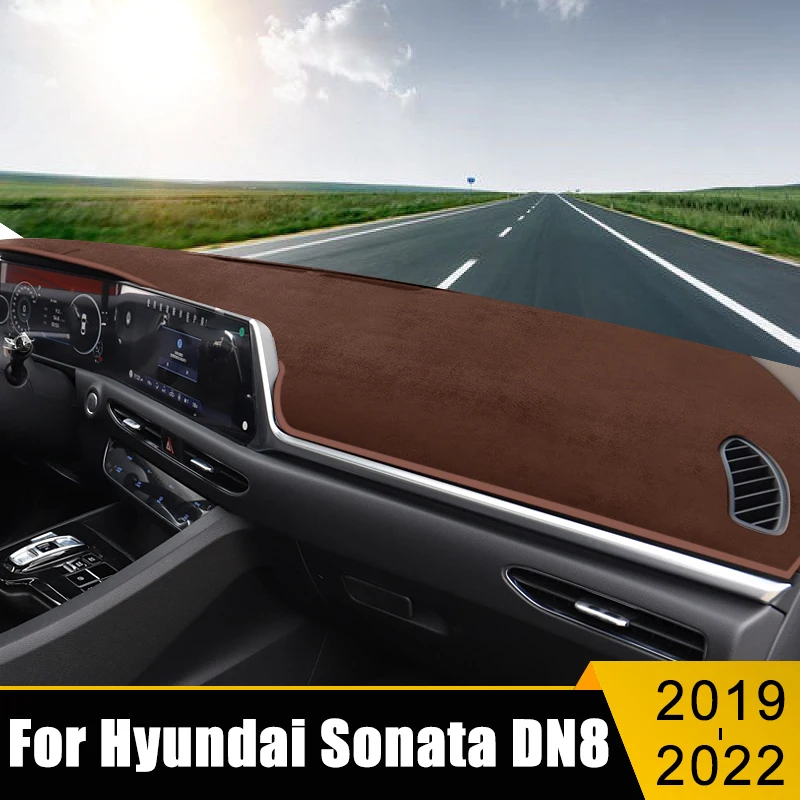 

Car Dashboard Cover Avoid Light Pad Sun Shade Anti-UV Carpets Non-Slip Mats For Hyundai Sonata DN8 N Line 2019 2020 2021 2022
