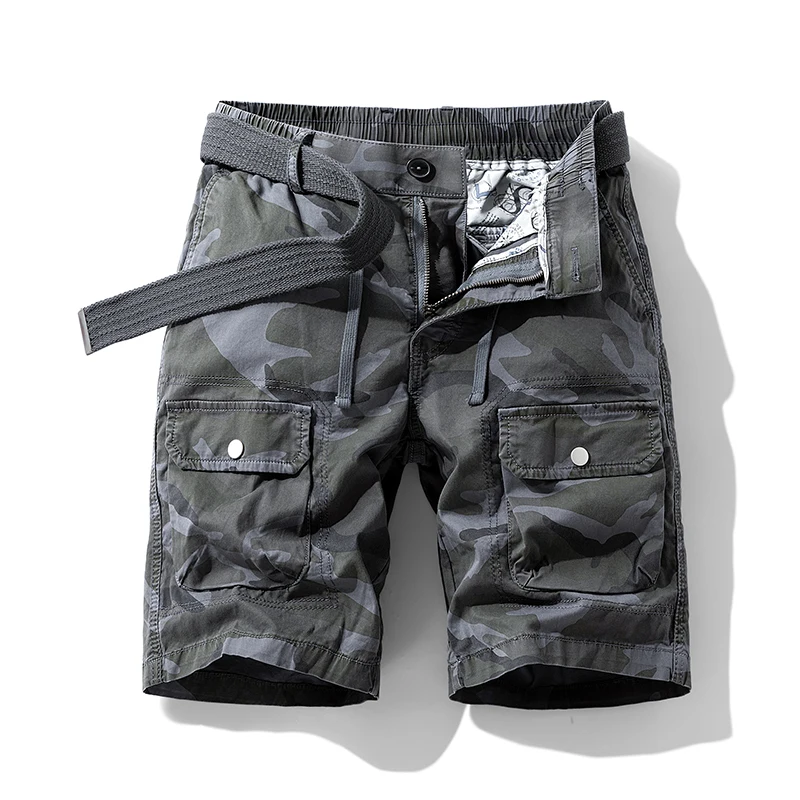Outdoor Fifth Pants Men's Summer Jungle Camouflage Workwear Shorts Multi-Pocket Straight Leisure Climbing Middle Pants