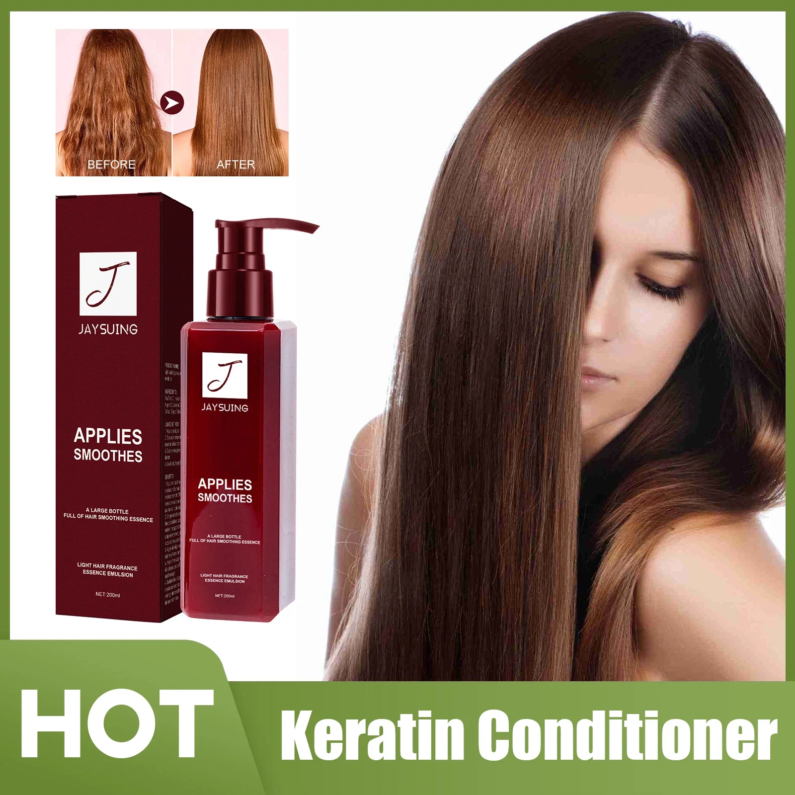 

Keratin Conditioner Repairing Dryness Damage Hair Smoothing Straightening Soften Frizz Deep Nourishing Shiny Hair Treatment Mask