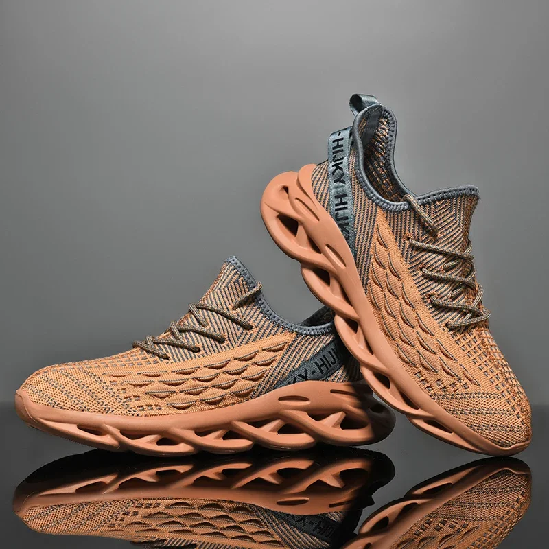 Blade Running Shoes Outdoor Men Sneakers Breathable Mesh Shoes Lace Up Thick Bottom Cushioned Training Shoes Plus Size 39-48