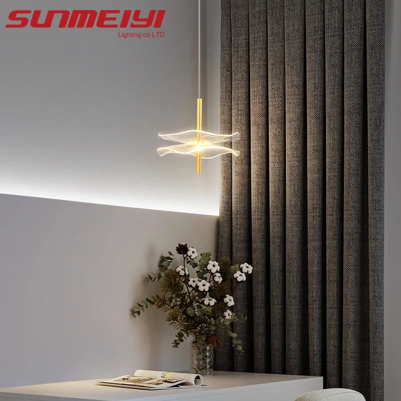 

Простой роскошный и креативный прикроватный светильник для спальни, Скандинавский современный золотой фон для гостиной, настенный длинный подвесной светильник