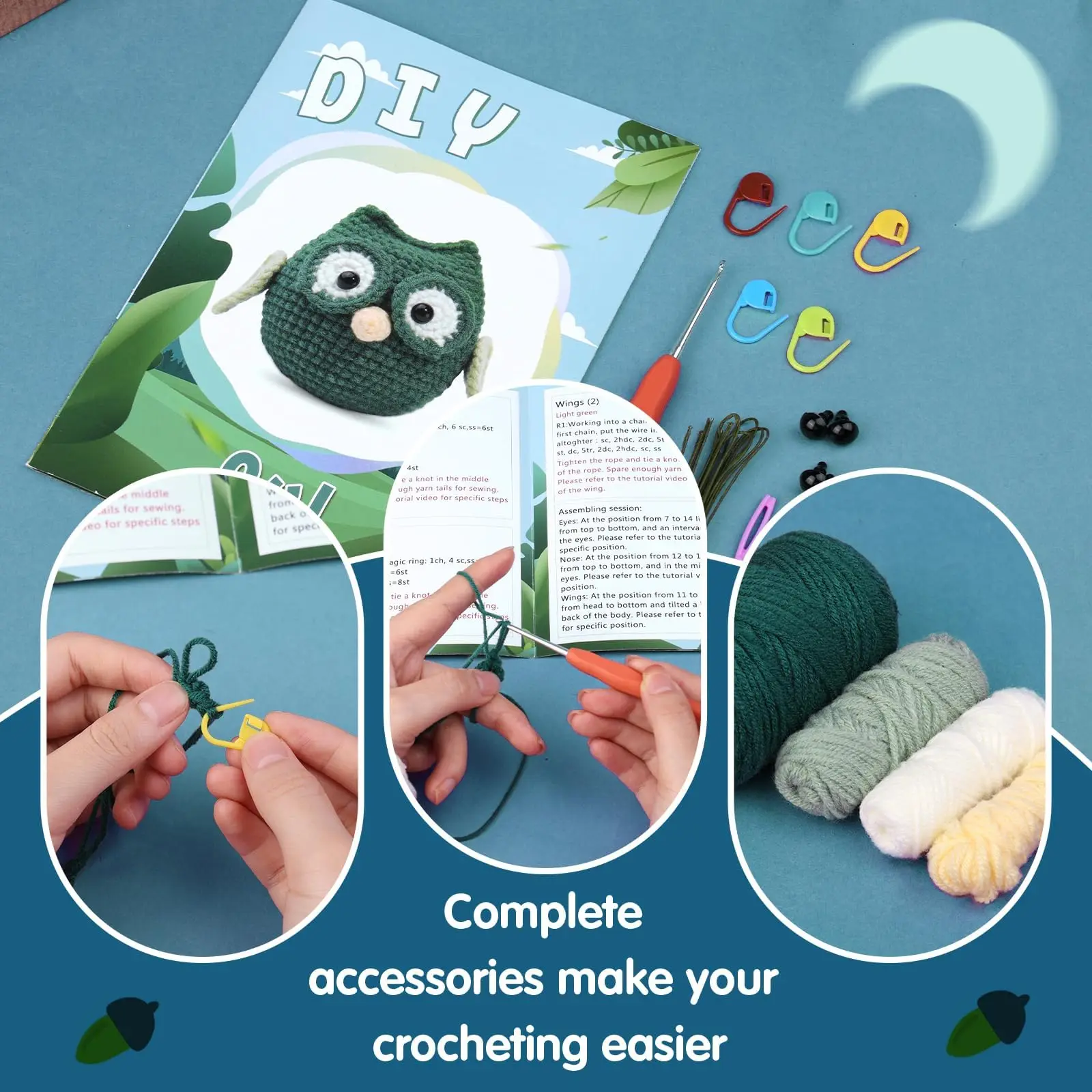Owl Crochet Animal Kit 3