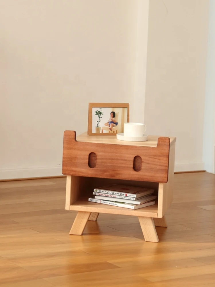 *Children's bedside cabinet Modern minimalist bedside storage cabinet table