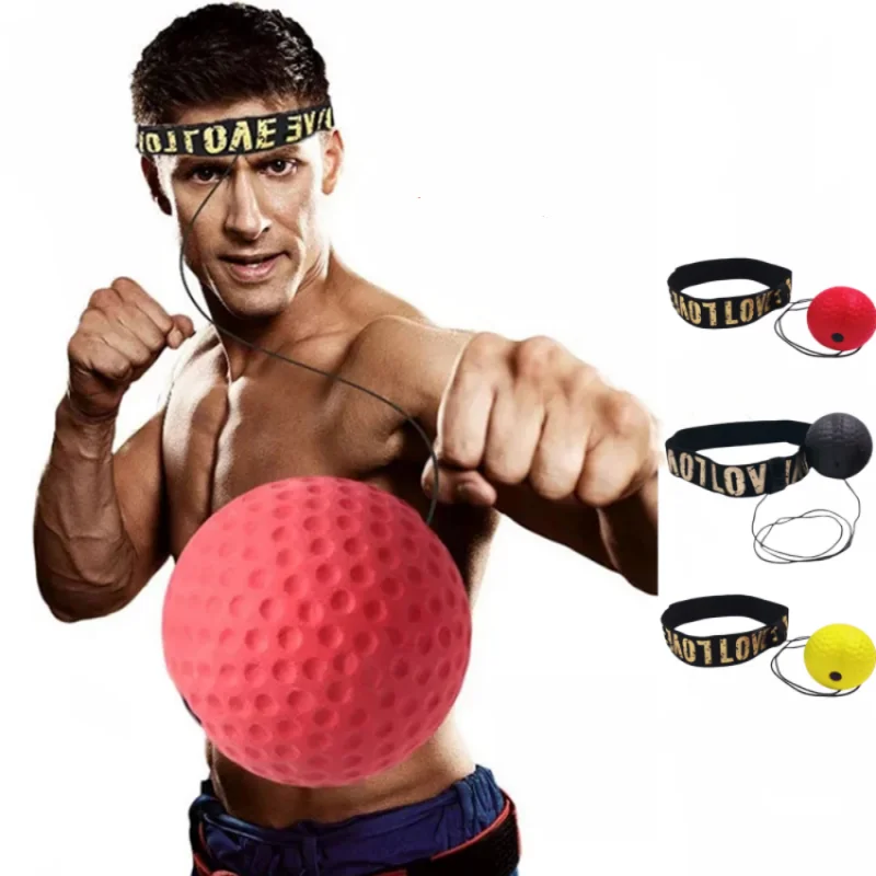 Boxing Speed Ball Head-mounted PU Punch ball MMA Sanda Training Hand Eye Reaction Home Sandbag Fitness Boxing Equipment toys