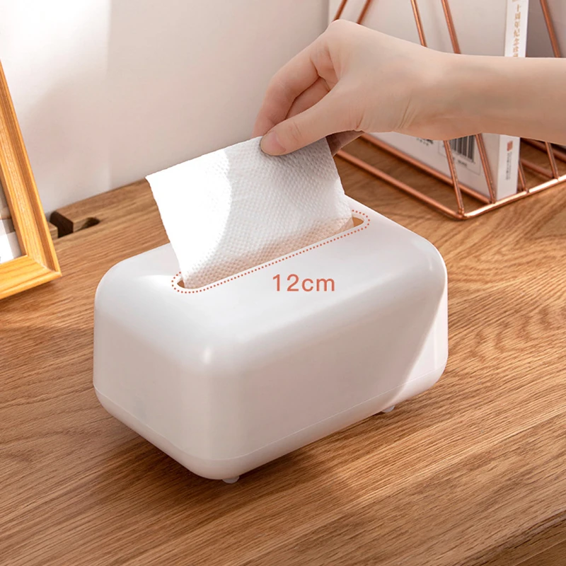 Tissue Box Desktop Napkin Holder Dustproof Tissue Paper Organizer With Lid  Home Office Stationery Storage Box Desk Organizer