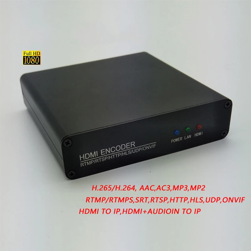 

H.265/H.264 HDMI Video Encoder Live stream Broadcast via HTTP HLS FLV RTSP RTMP RTMPS SRT UDP ONVIF m3u8 to Facebook Youtube