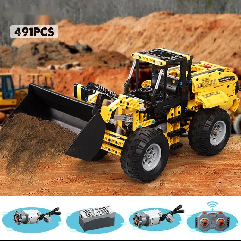 

Wheel Loader Truck Car Building Blocks For Technical Remote Control Truck Power Bricks Toys for Boys