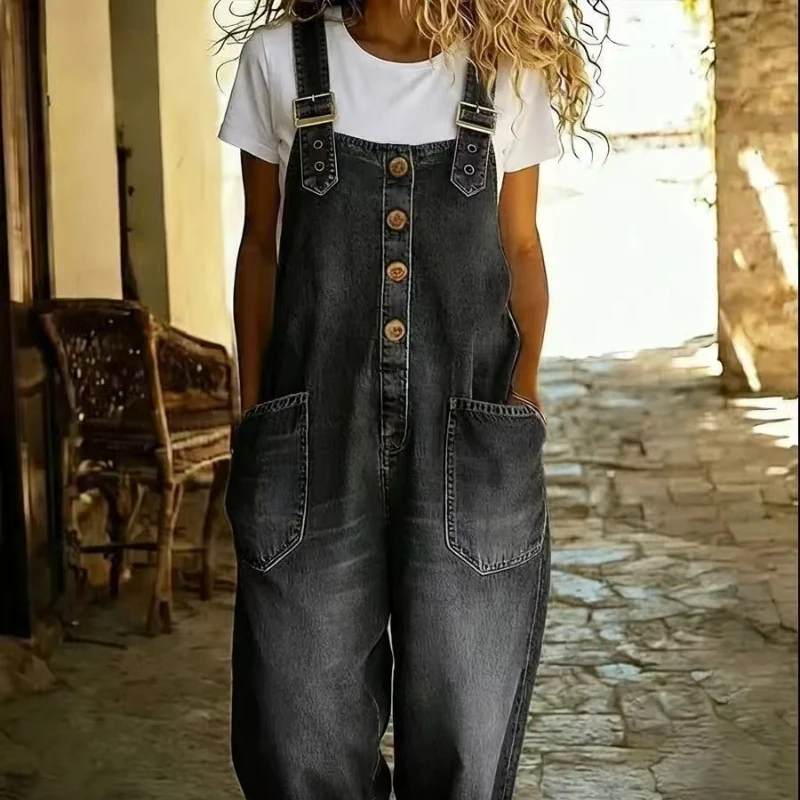Women Denim Suspenders Jumpsuit 6
