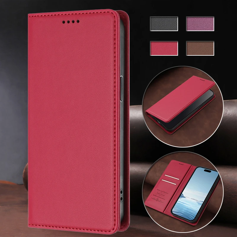 Anti-Theft Luxury Leather Wallet Flip Phone Case