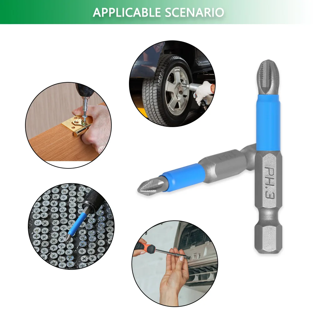 6Pcs Non-Slip Magnetic Screwdriver Bit Set Hex Shank Phillips/Cross Head Screwdriver Drill Bit PH1/PH2/PH3/PZ1/PZ2/PZ3 magnetic screwdriver bits drill bit set drill bits drill bit electric screwdriver bits screwdriver bit set
