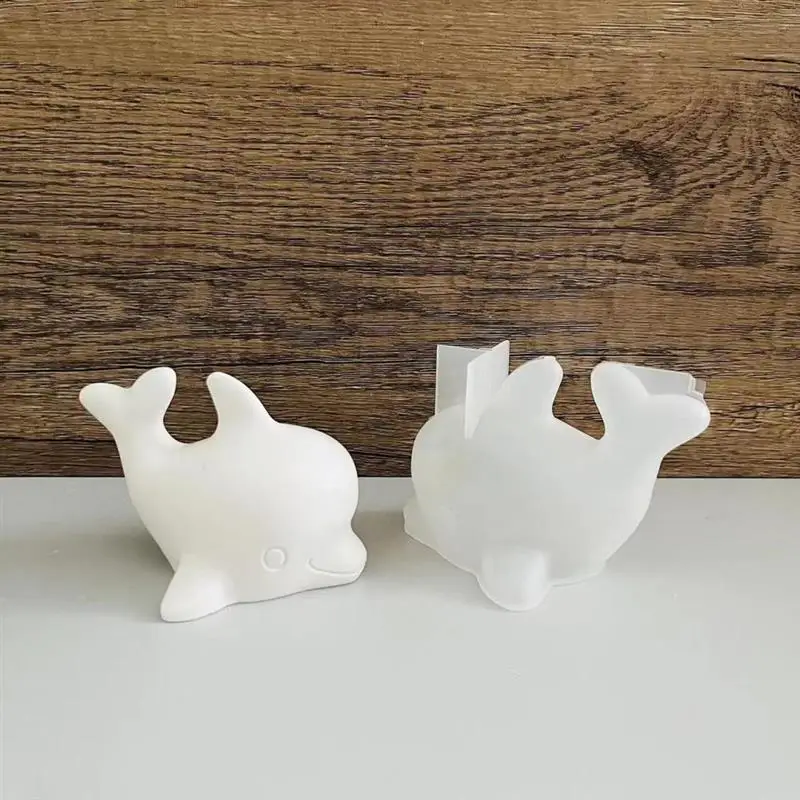 Description Picture 3 of item3D Cute Dolphin Silicone Mold 2024 New Marine Animal Handmade Soap Aromatherapy Gypsum Resin Candle Making Kit Home Decoration