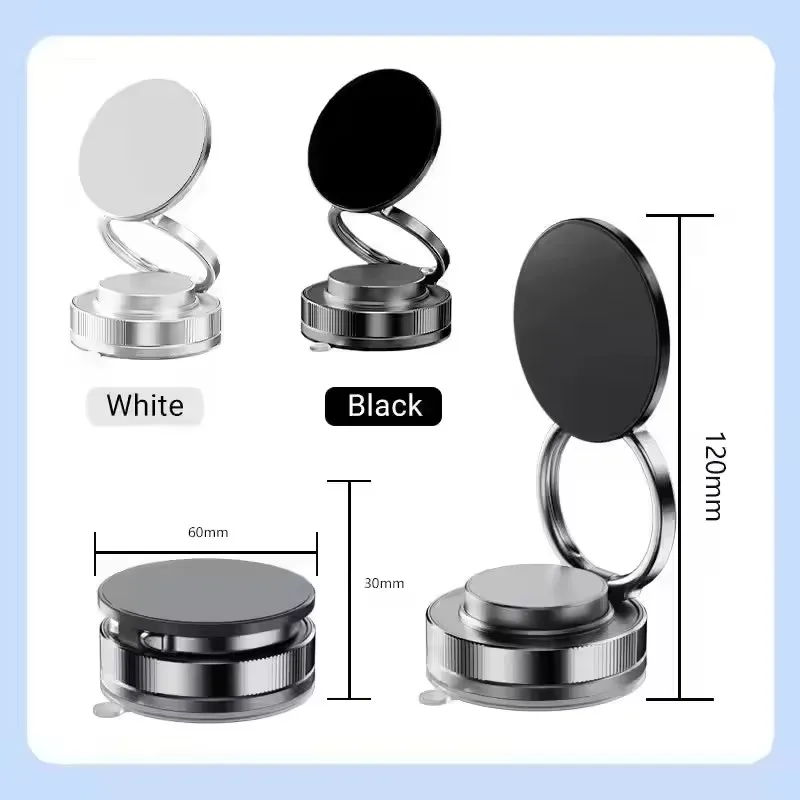 Versatile 360° Rotatable Magnetic Car Phone Mount with Foldable & Adjustable Design