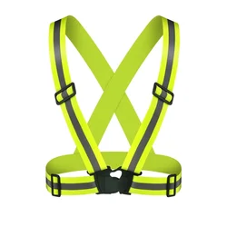 Outdoor Reflective Safety Vest - Adjustable, Lightweight, Waterproof for Night Walking, Biking & Running (Yellow 1)